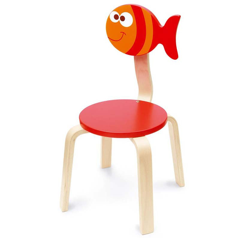 Sedia in legno per bambini Pesce Maurice Scratch – Jocando